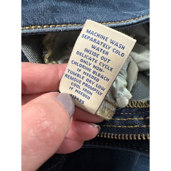 CAbi Womens mid rise Bootcut Jeans Size 8 Dark Wash - Picture 6 of 7